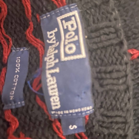 Rare Polo Ralph Lauren Vintage '90's Cotton Knit Reindeer holiday Sweater Sz S - Picture 7 of 7